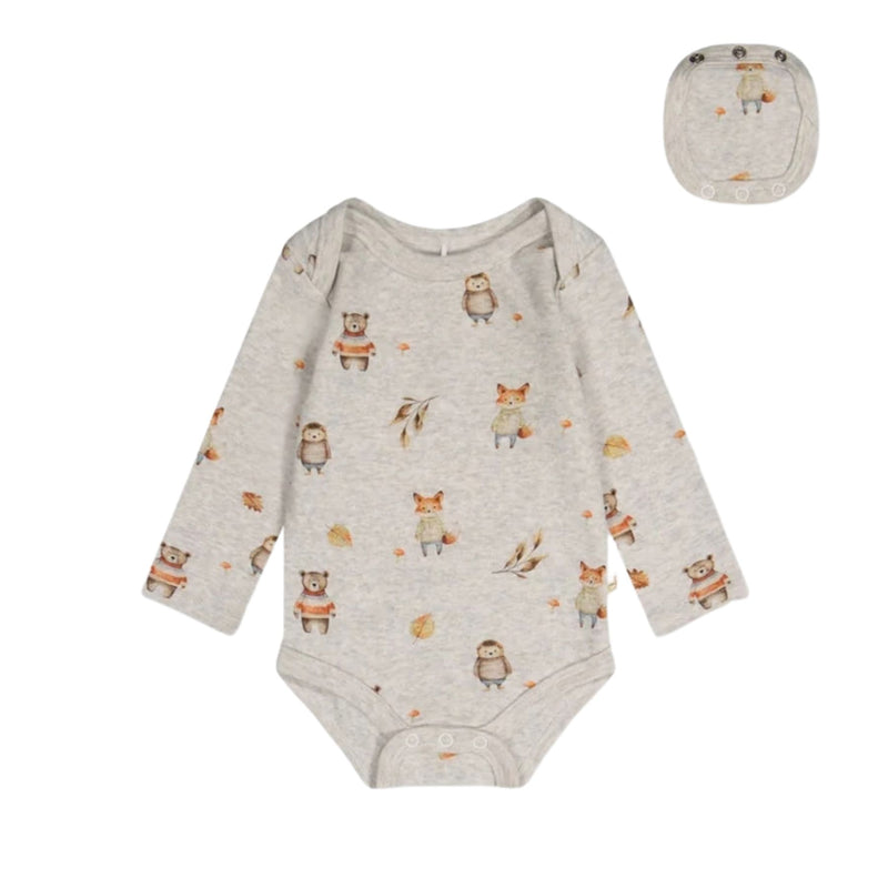 Organic Cotton Onesie and Evolution Pants Set, Animal Print