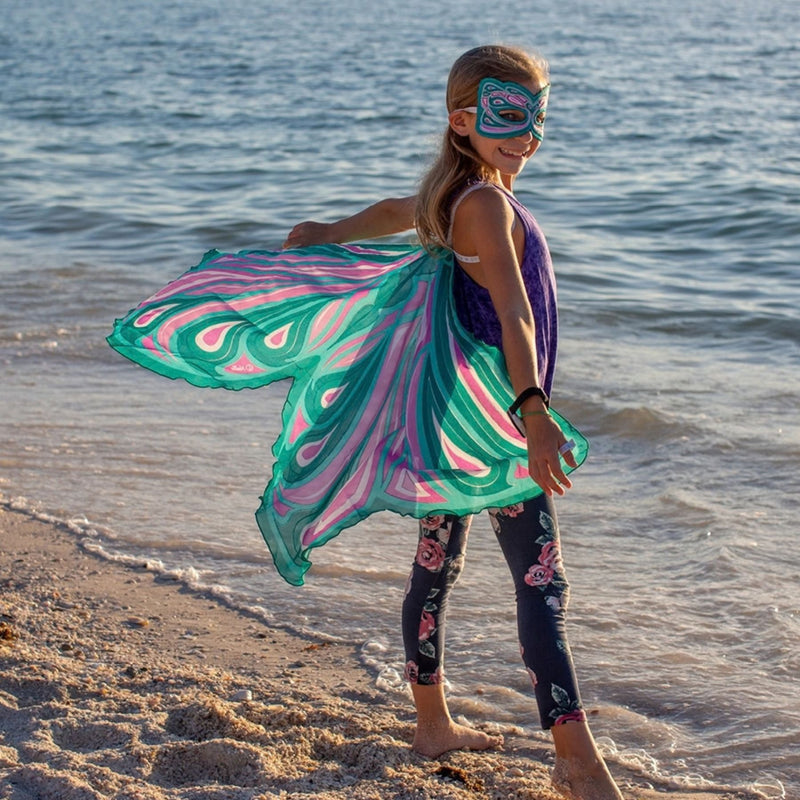 Green Fairy Wings + Mask