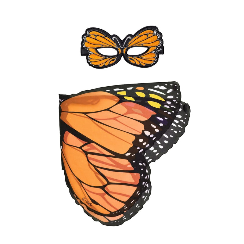 Orange Monarch Wings + Mask
