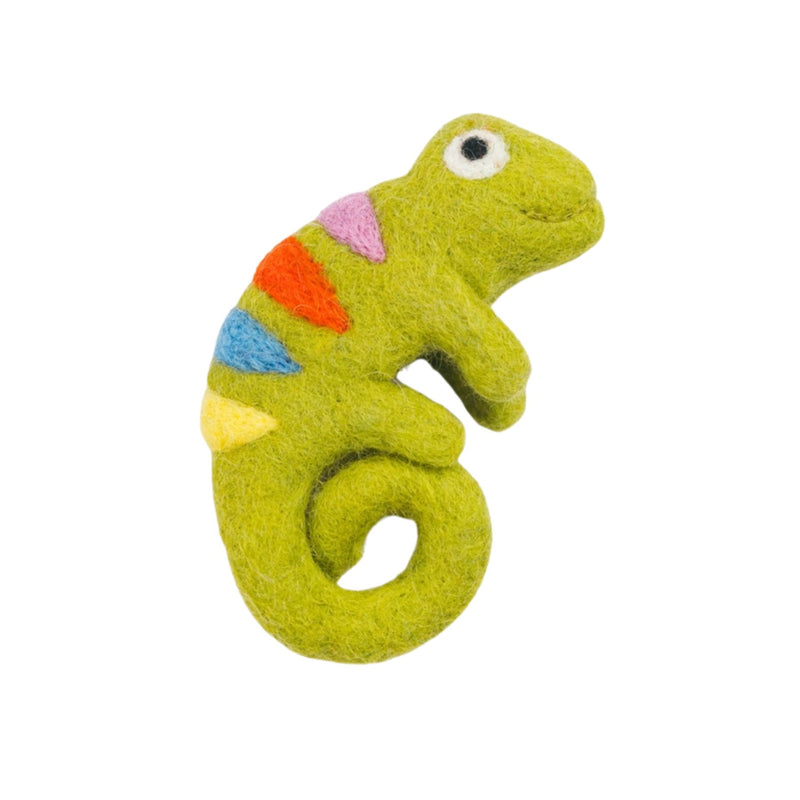 Felt Chameleon Finger Puppet