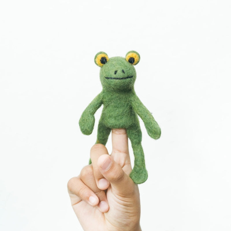 Felt Frog Finger Puppet