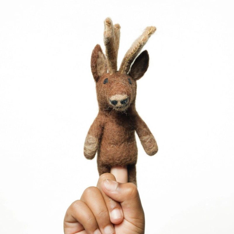 Felt Moose Finger Puppet