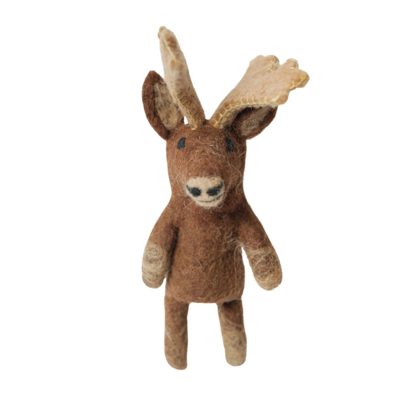 Felt Moose Finger Puppet