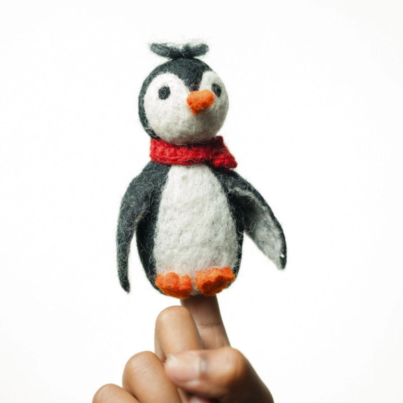 Felt Penguin Finger Puppet