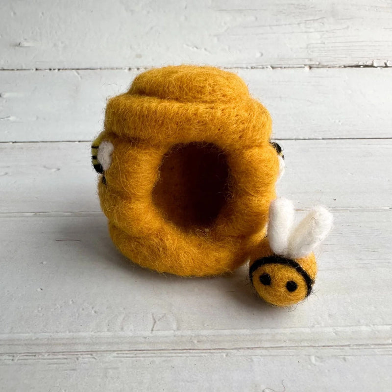 Felt Mini Bee with Beehive House