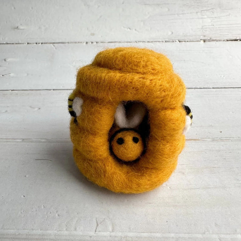 Felt Mini Bee with Beehive House