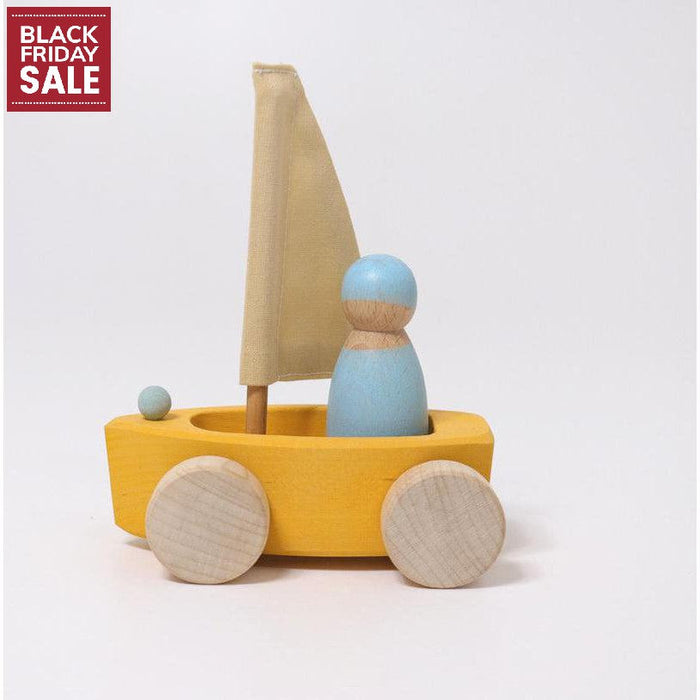 Grimm's Land Yacht with Sailor, Small-Simply Green Baby