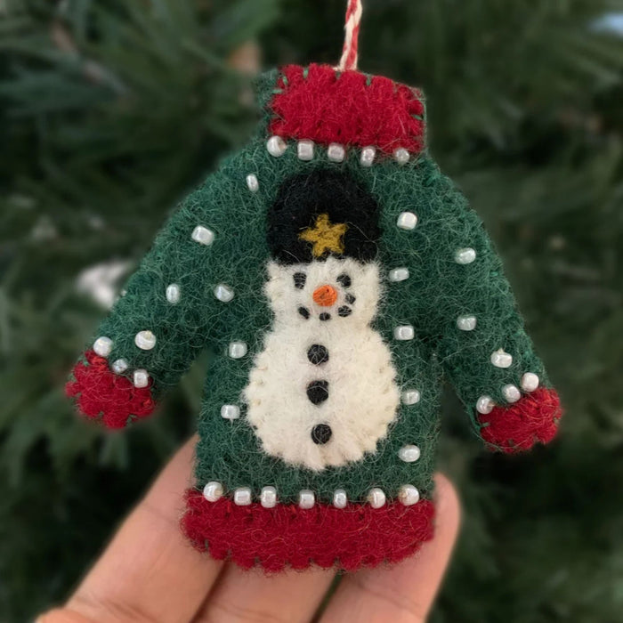 Wool Felt Sweater Ornament