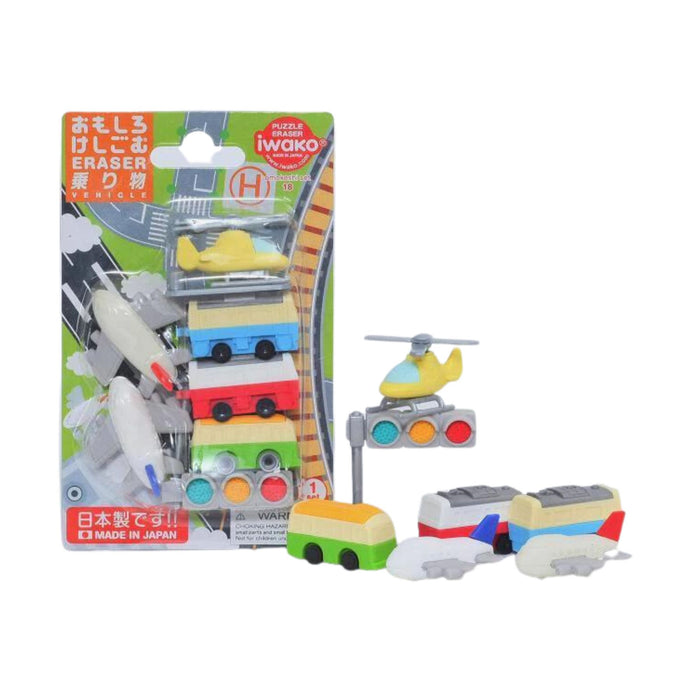 Puzzle Erasers,  Vehicle Set