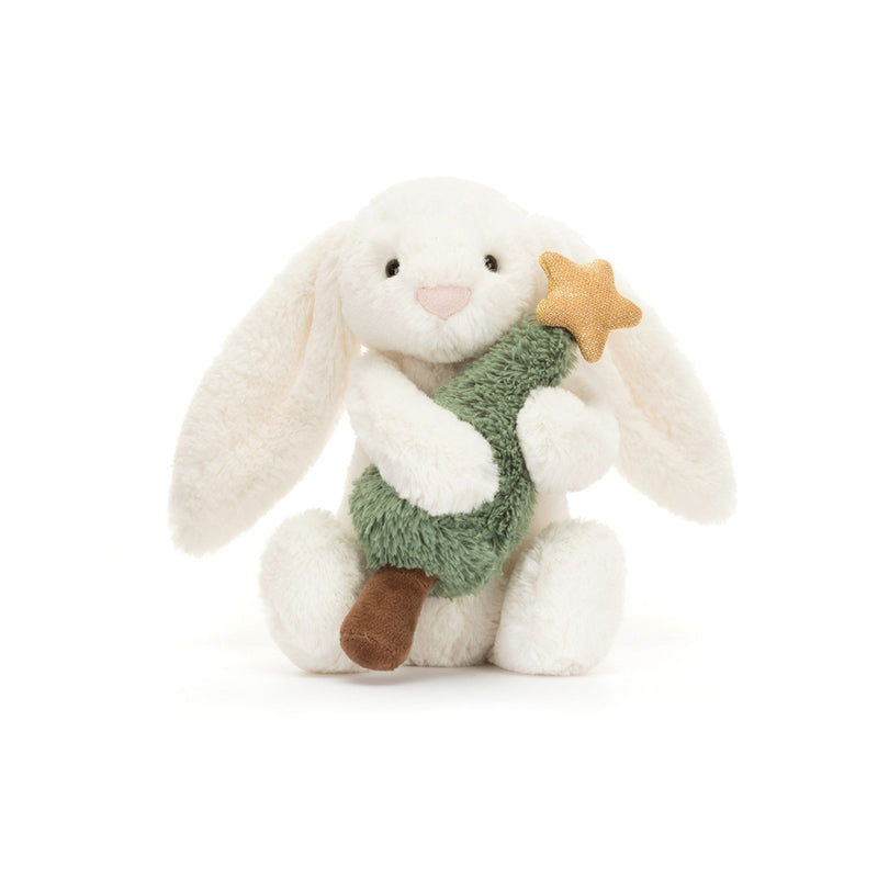 Bashful Bunny with Christmas Tree