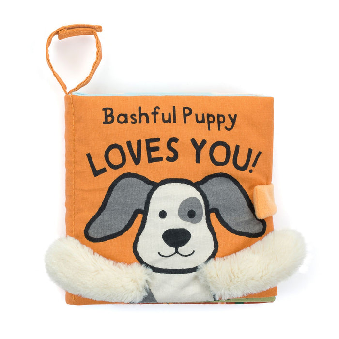 Bashful Puppy Loves You Fabric Book