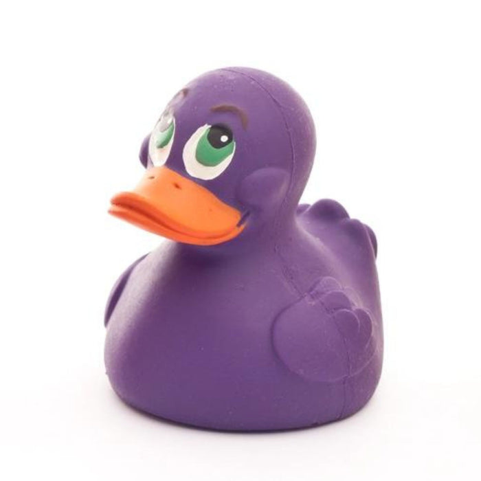 Natural Rubber Duck - Purple with Squeaker