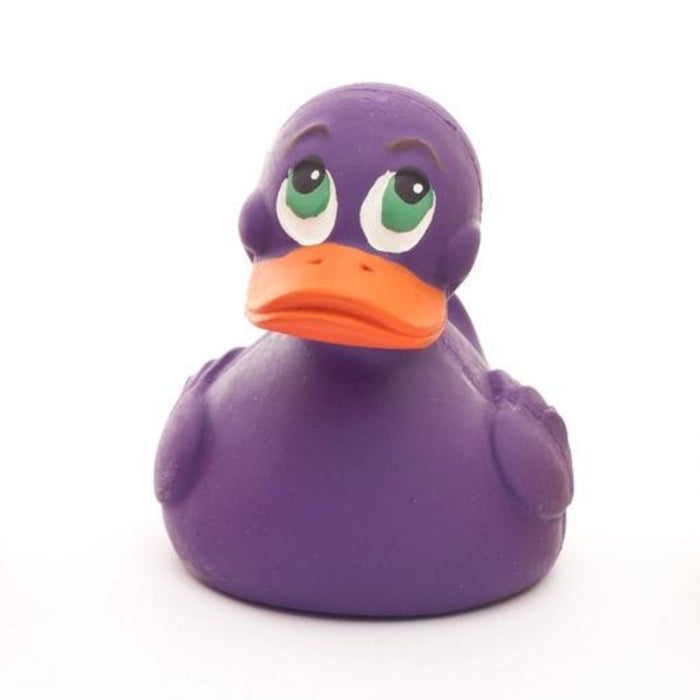 Natural Rubber Duck - Purple with Squeaker