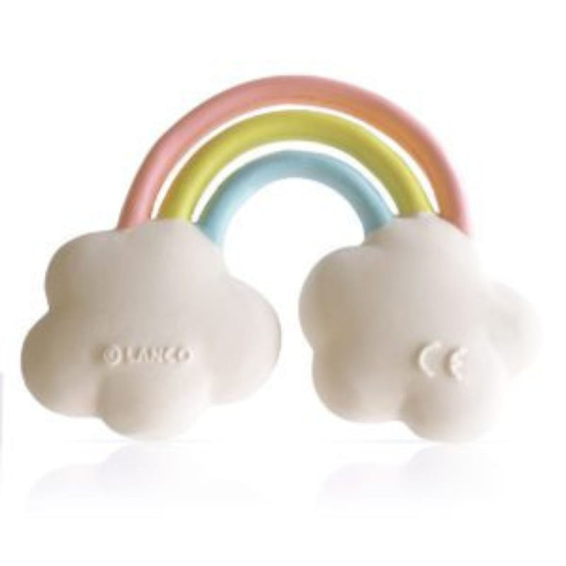 Natural Rubber Teether - Happy the Rainbow