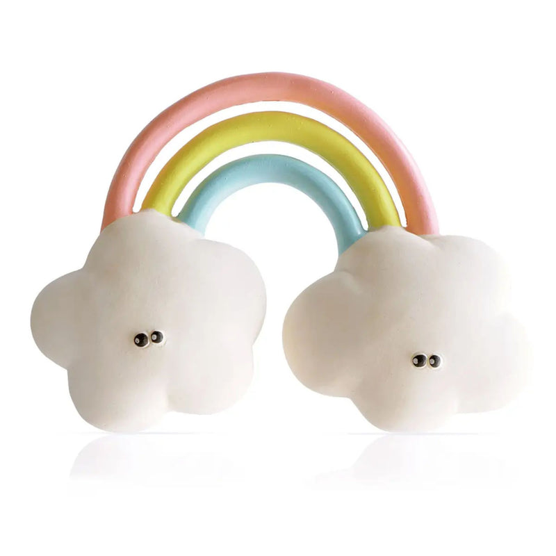 Natural Rubber Teether - Happy the Rainbow