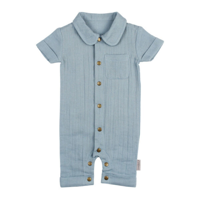 Organic Muslin Short Sleeve Coverall