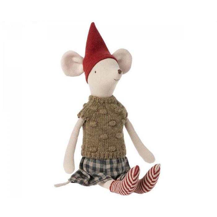 Maileg Christmas Medium Mouse, Girl-Simply Green Baby