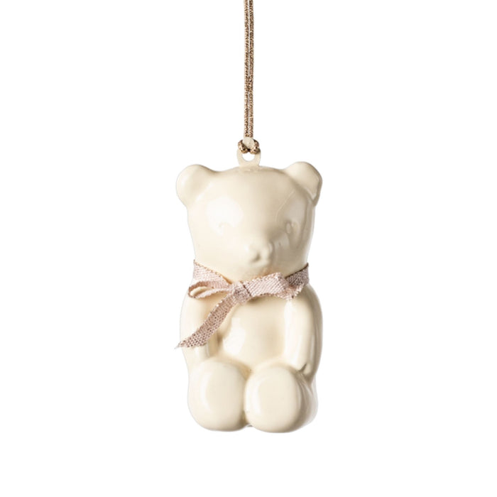 Metal Ornament, Teddy Bear in Gift Box