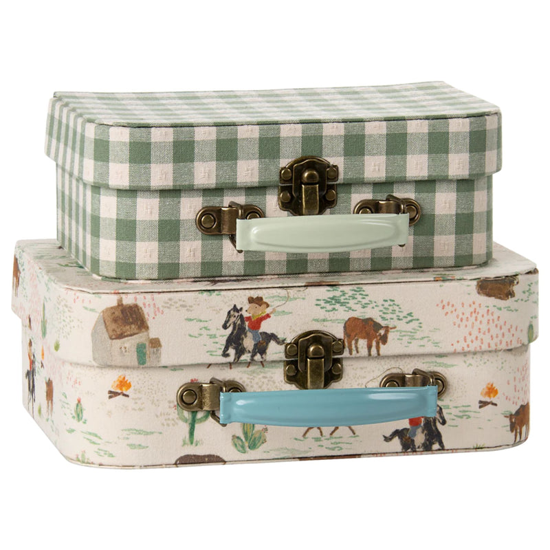 Suitcases with Fabric, 2pcs