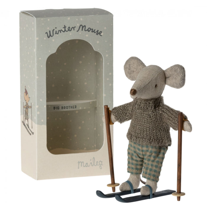 Winter Mouse with Ski Set