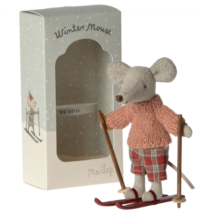 Winter Mouse with Ski Set