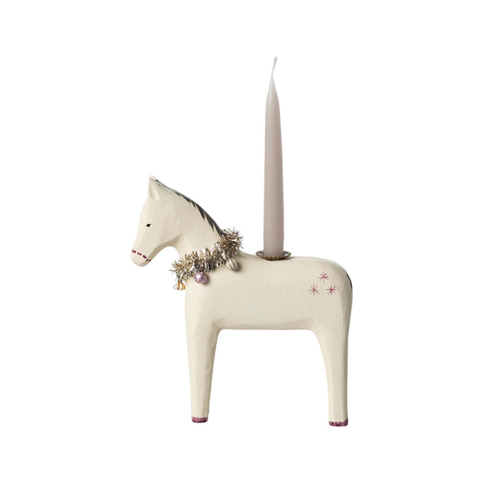 Wooden Horse Candle Holder