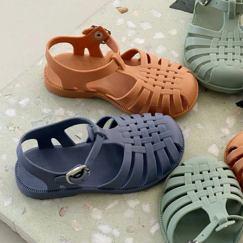 Soft Buckle Fasten Squishy Jelly Sandals