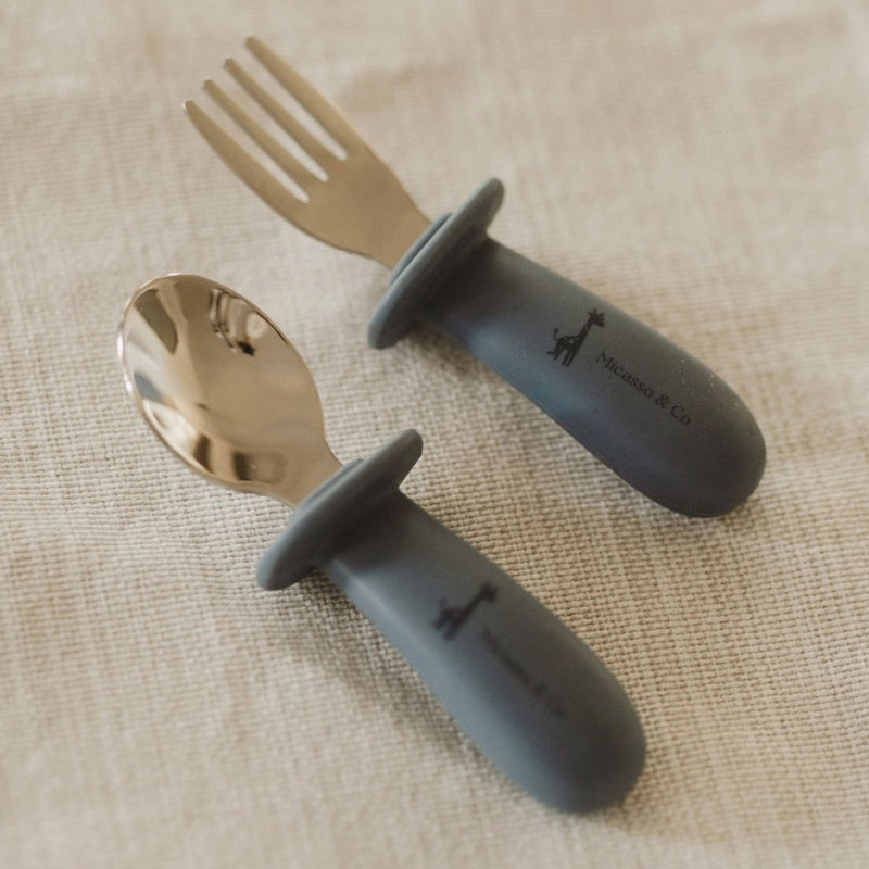Stainless Steel Baby Spoon + Fork Set