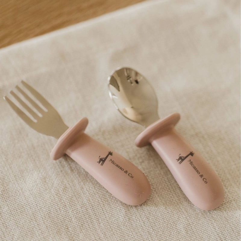 Stainless Steel Baby Spoon + Fork Set