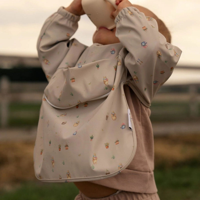 Waterproof Long-Sleeve Bib with Pocket