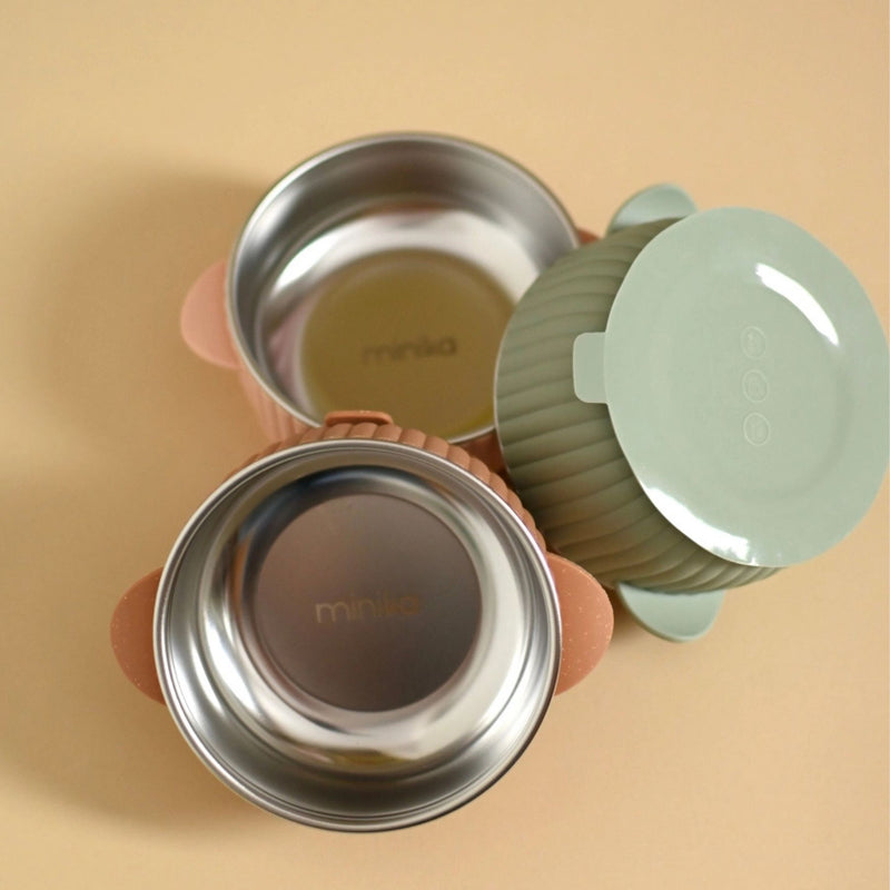 Stainless Steel Bowl with Silicone Suction Base