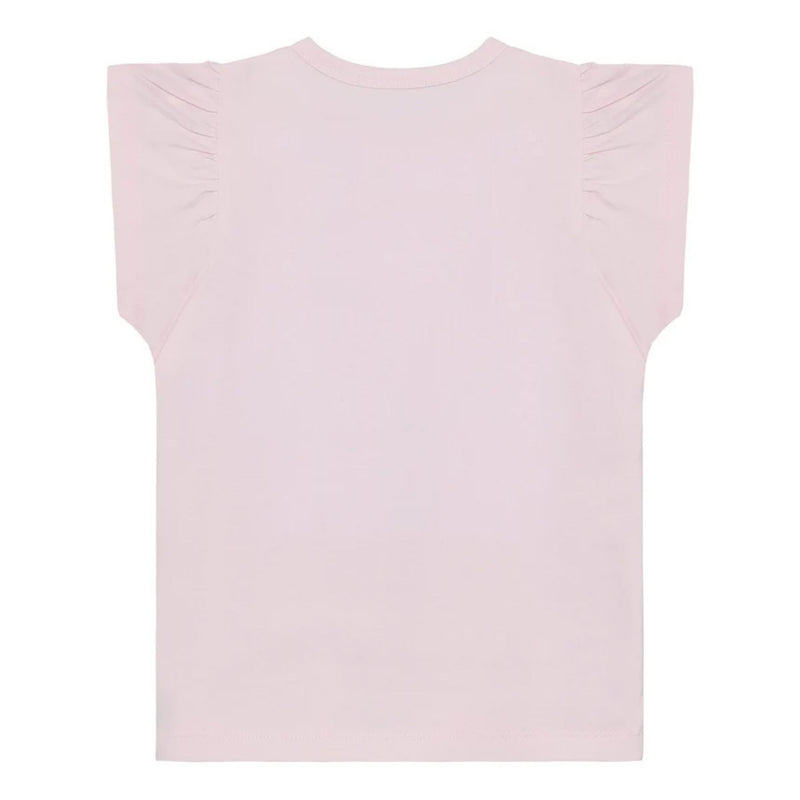 Cotton T-Shirt Rose with Sequin Butterfly