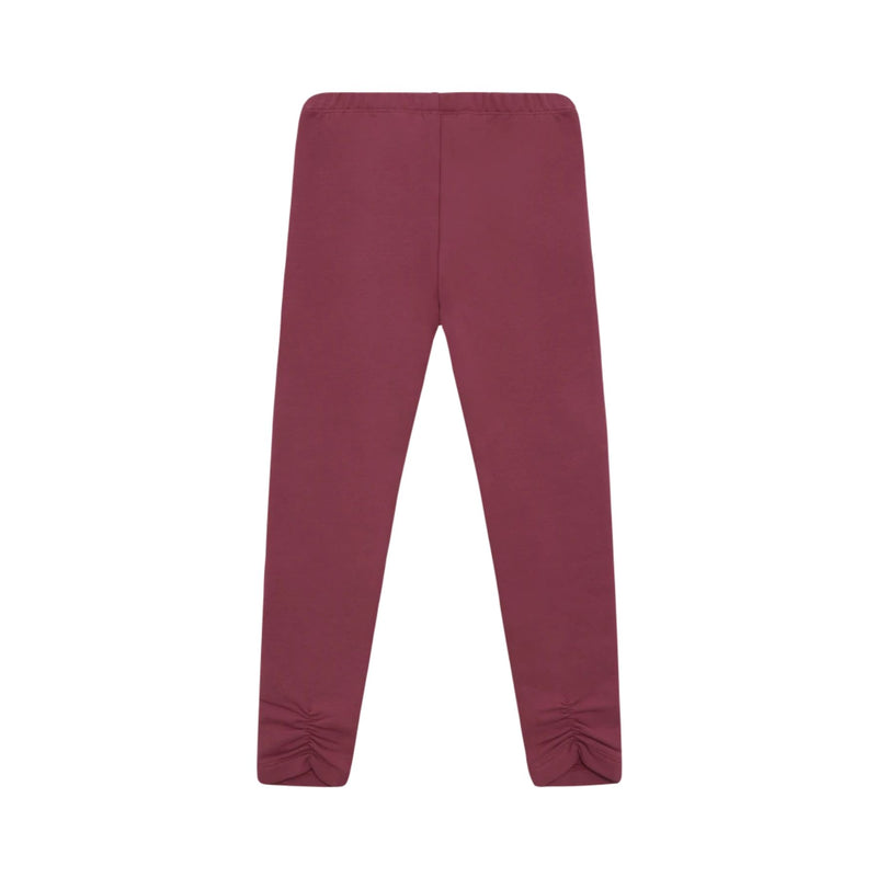 Organic Cotton Girl Leggings Raspberry Coulis