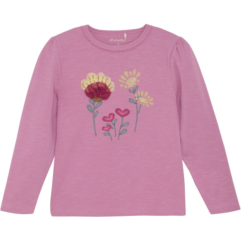 Organic Cotton Long Sleeve T-Shirt Mauve Orchid Sequin
