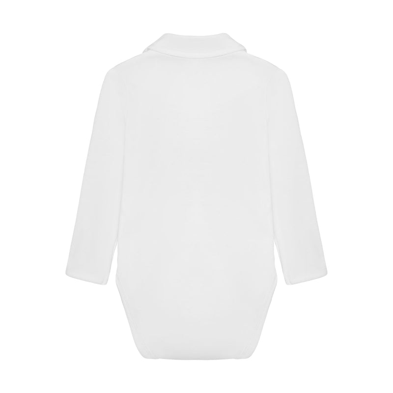Organic Cotton Jersey Bodysuit with Blue Bow Tie