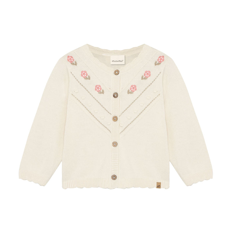 Organic Cotton Knit Cardigan Vanilla