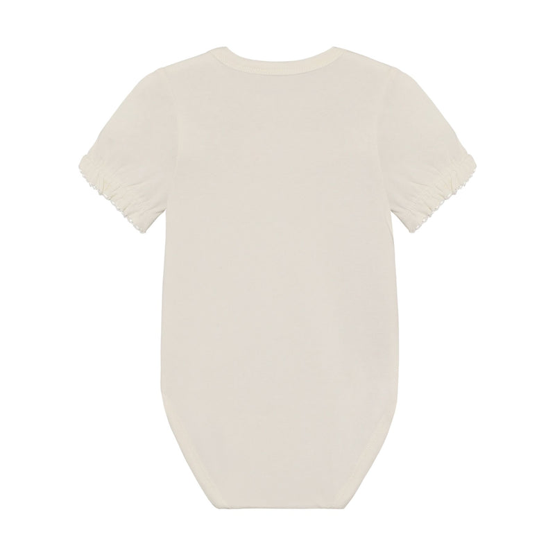 Organic Cotton Baby Girl Bodysuit Vanilla