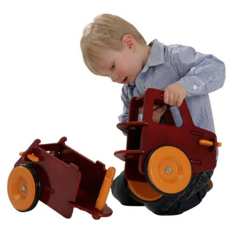 Wooden Baby Ride-On Truck, Red