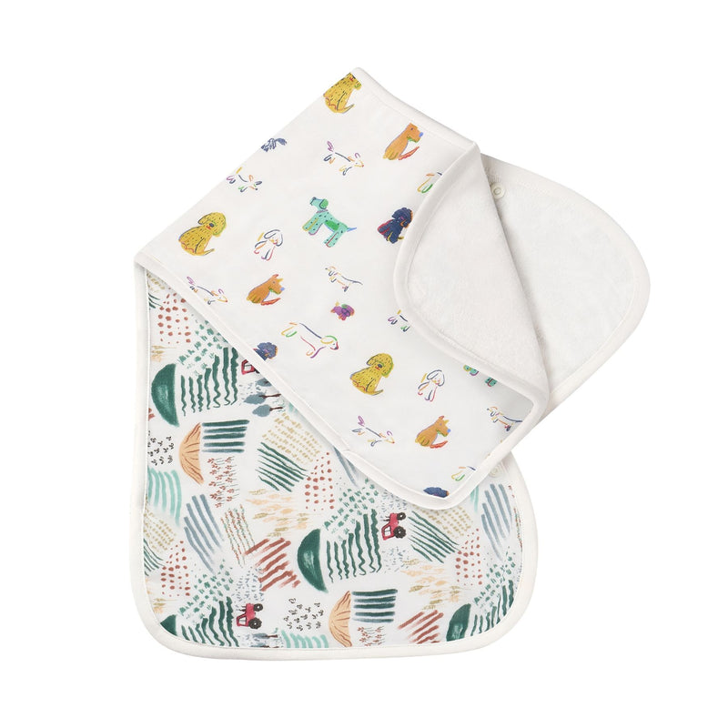 Bamboo Muslin Burp 'n Bib, 2 pack