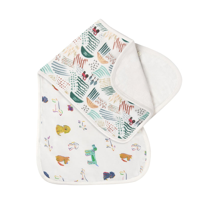 Bamboo Muslin Burp 'n Bib, 2 pack