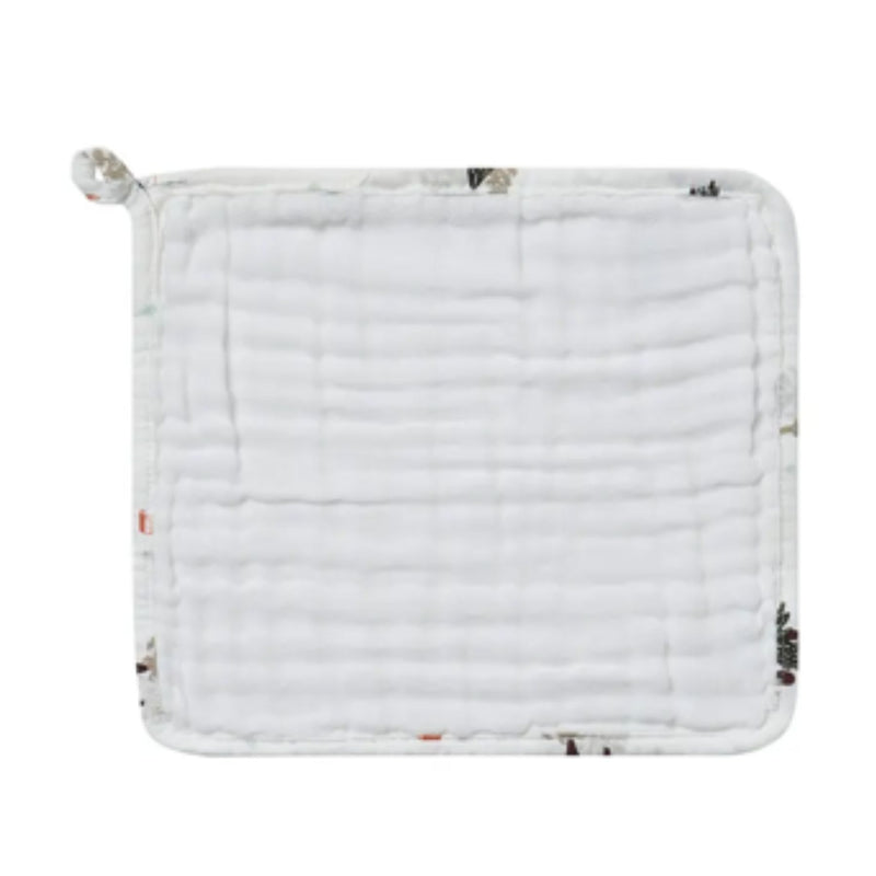 9-Layer Organic Cotton Muslin Hooded Baby Bath Towel