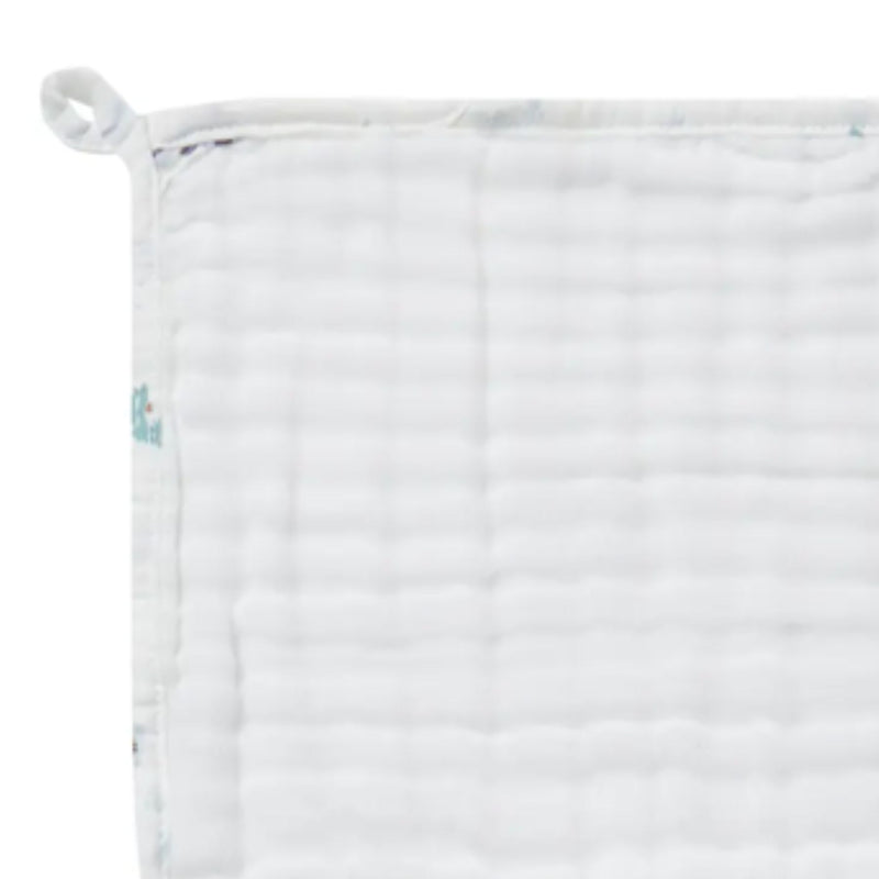9-Layer Organic Cotton Muslin Hooded Baby Bath Towel