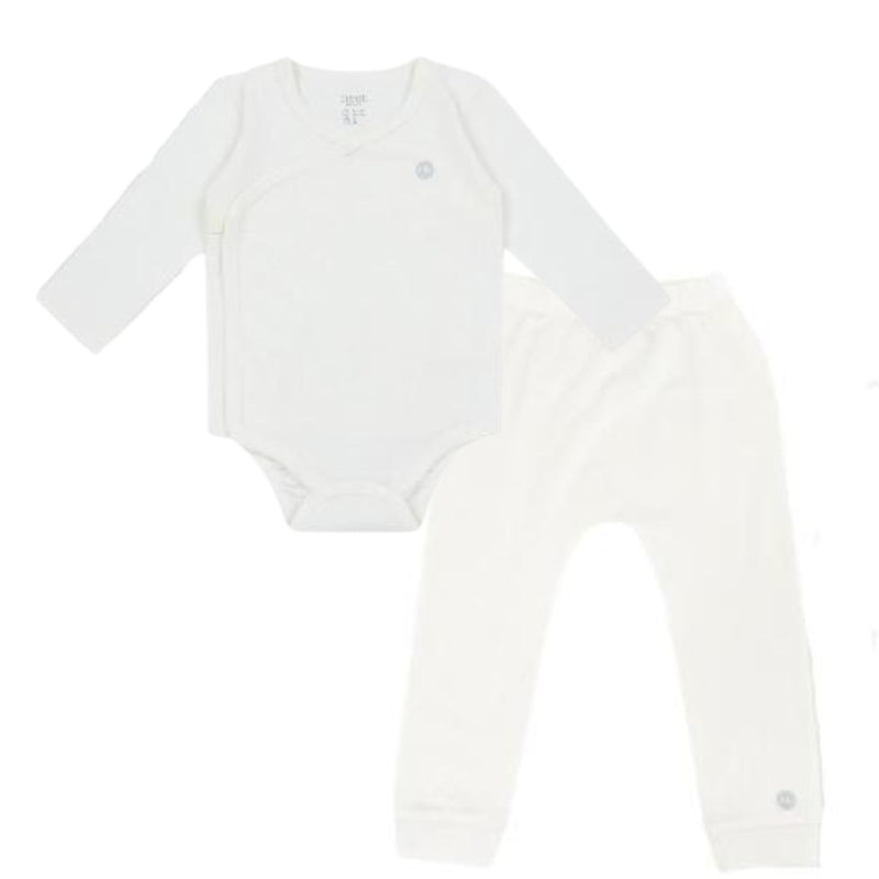 Organic Cotton Basic, Long Sleeve Kimono + Harem Pants Set