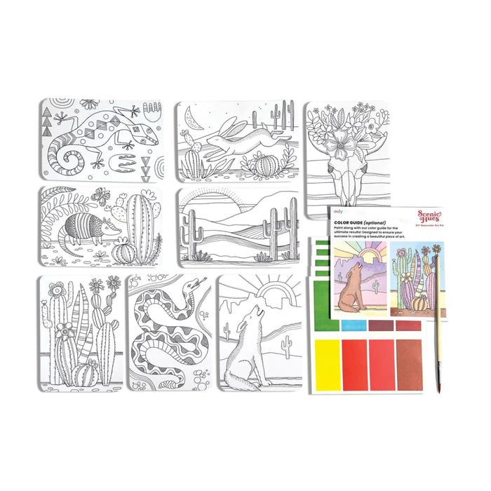 DIY Watercolour Art Kit, Scenic Hues