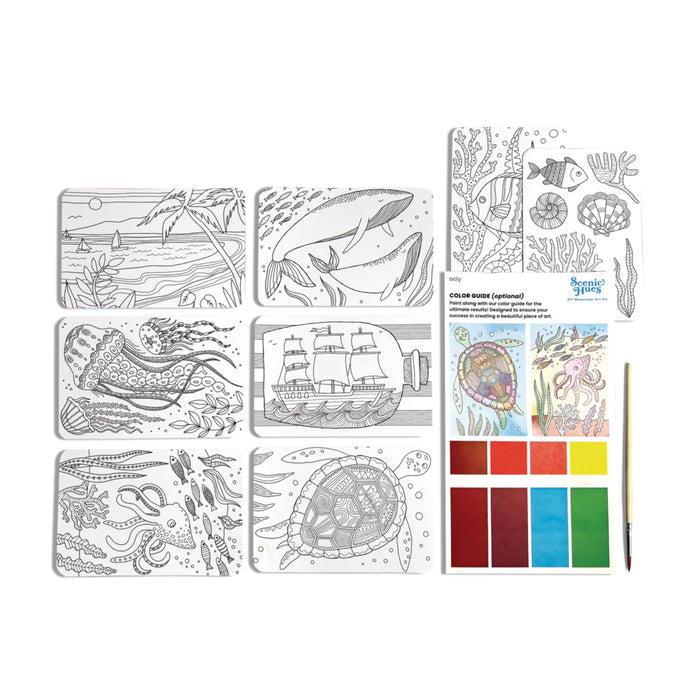 DIY Watercolour Art Kit, Scenic Hues