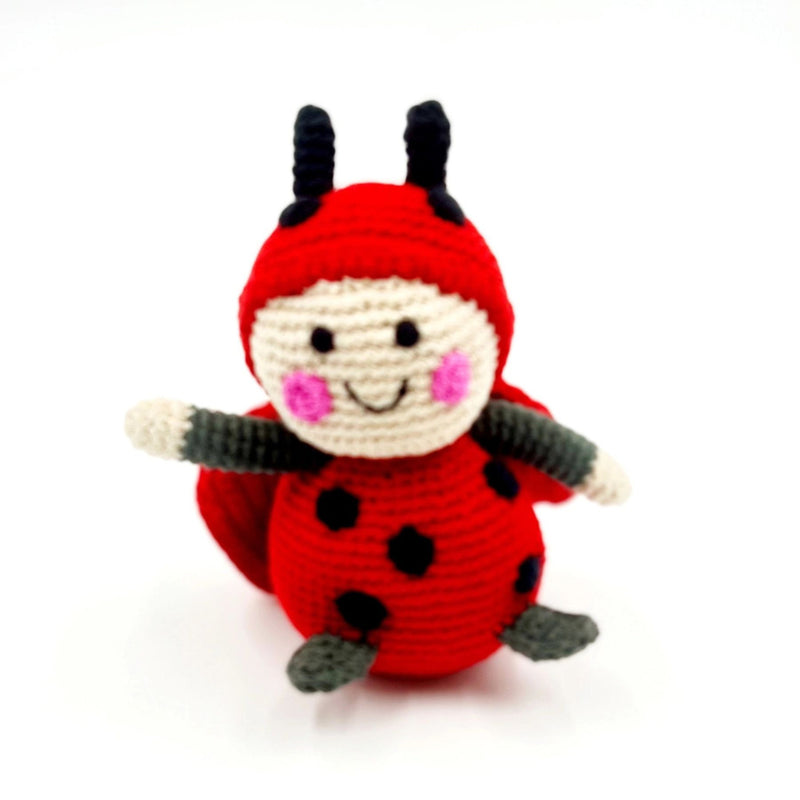 Organic Cotton Ladybug Rattle