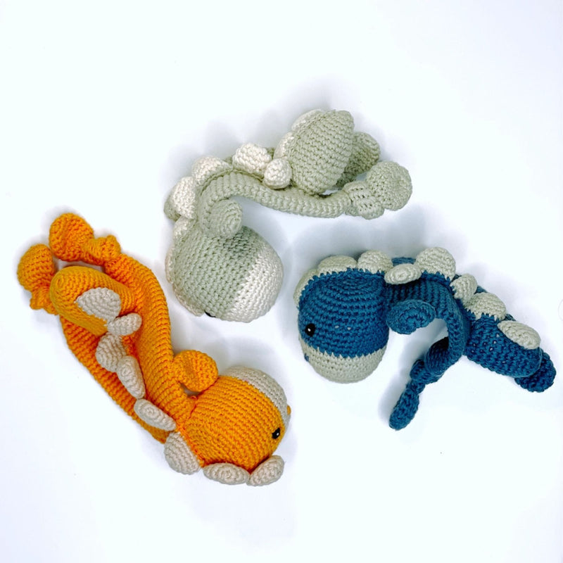 Organic Cotton Crochet Dinosaur Lovery