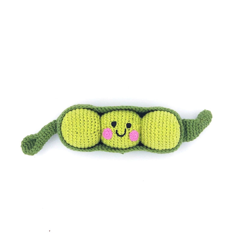 Organic Cotton Green Peapod Rattle