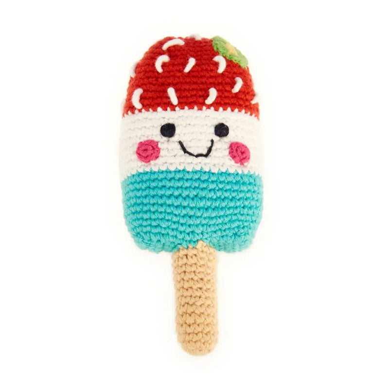 Organic Cotton Ice Lolly Rattle