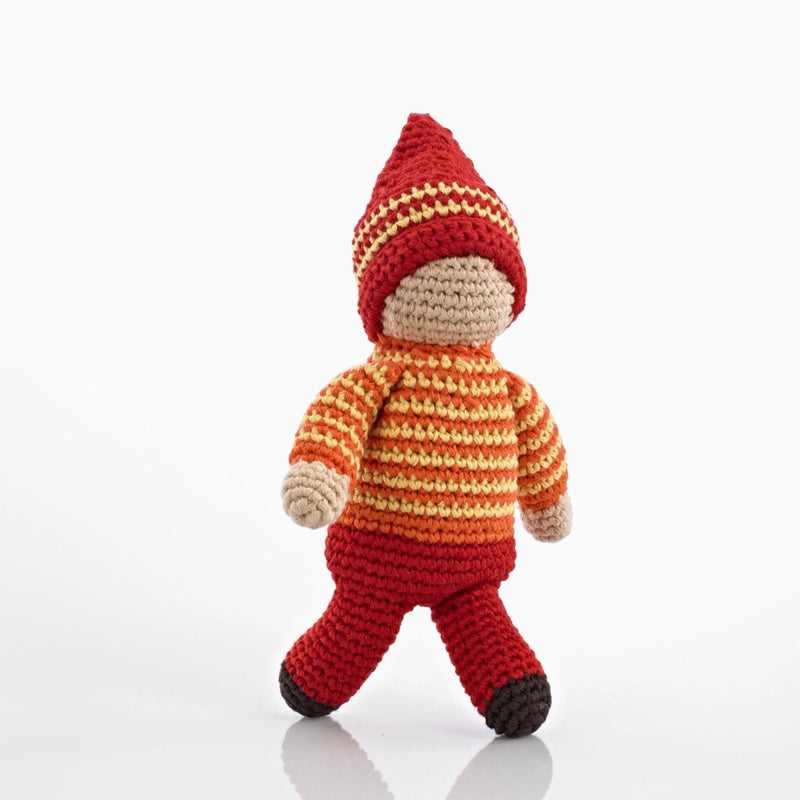 Organic Cotton Waldorf Pixie Doll Rattle